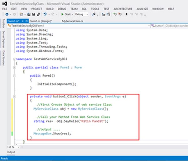 button click code handler